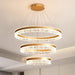 180W Modern Luxury Ring Pendant Light Adjustable Water Ripple LED Chandelier for Living Room and Dining Room - Amazingooh Wholesale