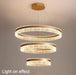 180W Modern Luxury Ring Pendant Light Adjustable Water Ripple LED Chandelier for Living Room and Dining Room - Amazingooh Wholesale