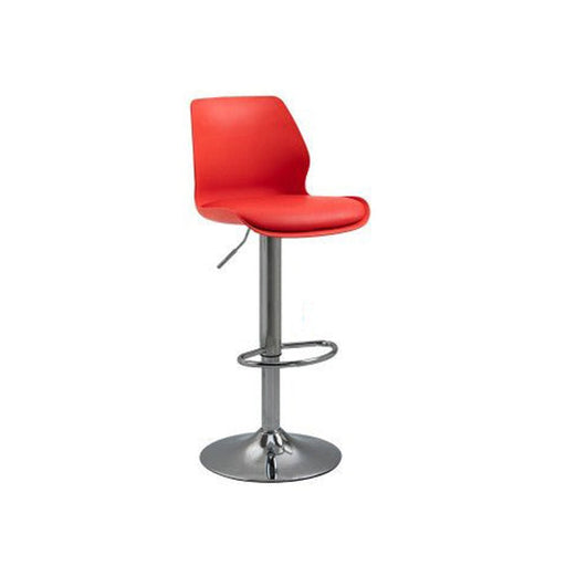 2 Pcs Bar Stools Kitchen Bar Stool Leather Barstools Swivel Gas Lift Counter Chairs BS8404 Red - Amazingooh Wholesale