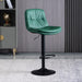 2 Pcs Bar Stools Kitchen Bar Stool Leather Barstools Swivel Gas Lift Counter Chairs BS8406 Green - Amazingooh Wholesale