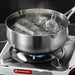 24cm 316L Stainless Steel Saucepan Compound Steel Honeycomb Nonstick Sauce Pan with Glass Lid 3.2L Pot Stay - Cool Handle Multipurpose Milk Saucepan, Induction Capable and Gas Stove - Amazingooh Wholesale