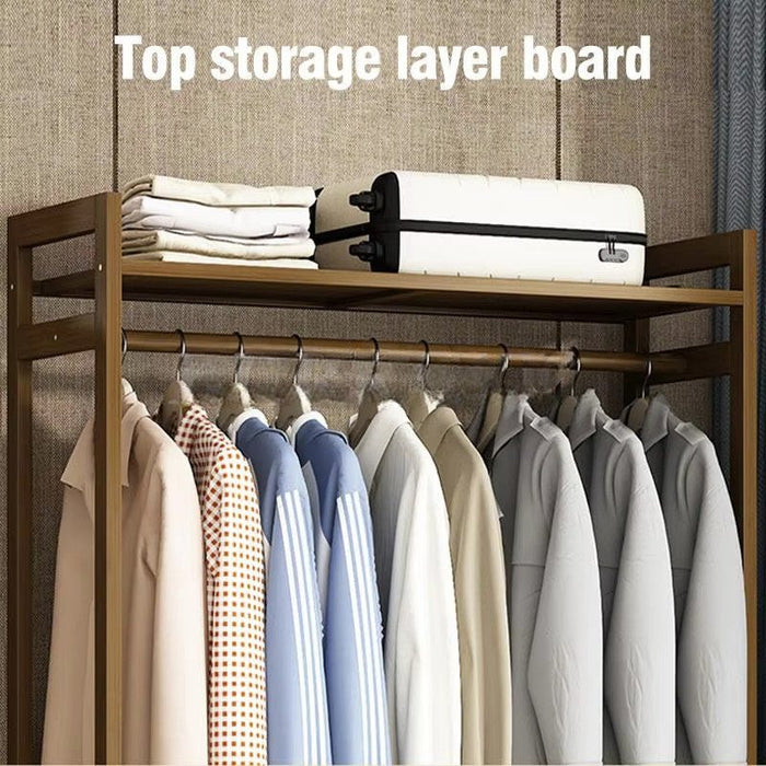 Bamboo Clothes Rack Garment Closet Storage Organizer Hanging Rail Shelf Dress room - Amazingooh Wholesale