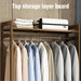 Bamboo Clothes Rack Garment Closet Storage Organizer Hanging Rail Shelf Dress room - Amazingooh Wholesale