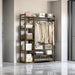 Bamboo Clothes Rack Garment Closet Storage Organizer Hanging Rail Shelf Dress room - Amazingooh Wholesale