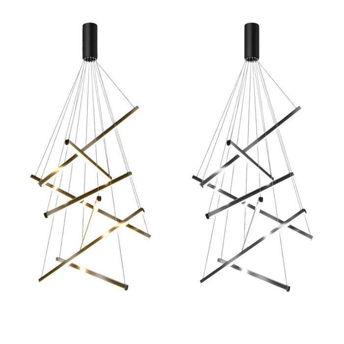 BAMDECOR 120cm Adjustable Pendant Light for Double - Storey Villa Commercial Use with Soft Light and Eye Protection Black Aluminum & Silicone - Amazingooh Wholesale