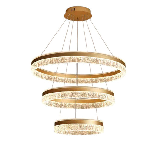 BAMDECOR 180W Modern Luxury Ring Pendant Light Adjustable Water Ripple LED Chandelier for Living Room and Dining Room - Amazingooh Wholesale