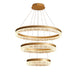 BAMDECOR 180W Modern Luxury Ring Pendant Light Adjustable Water Ripple LED Chandelier for Living Room and Dining Room - Amazingooh Wholesale