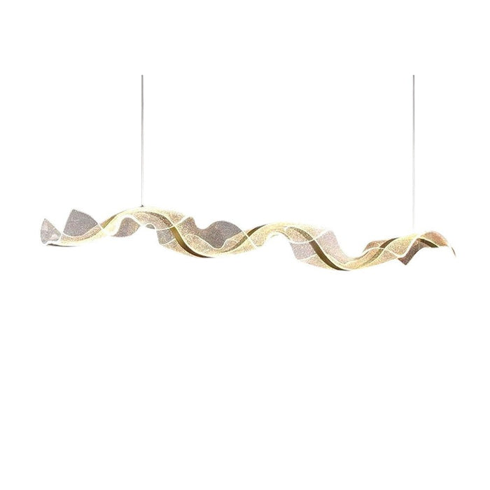 BAMDECOR Modern Minimalist Ribbon Pendant Light Artistic Wave LED Chandelier for Dining Room, Bar, and Tea Room - Amazingooh Wholesale