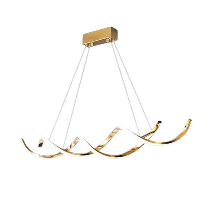 BAMDECOR Modern Minimalist Titanium Gold Pendant Light Adjustable LED Chandelier for Dining Room and Bar - Amazingooh Wholesale