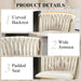 Ivory Modern Hand Weaving Dining Chairs,Velvet Upholstered Side Chairs with Gold Legs, Chic Vanity Chairs with Armrest, Accent Chair for Dining Room, and Cafe Set of 2 - Amazingooh Wholesale