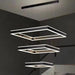 Modern Minimalist Square Pendant Light Adjustable LED Chandelier for Bar, Dining Room, Office - Amazingooh Wholesale