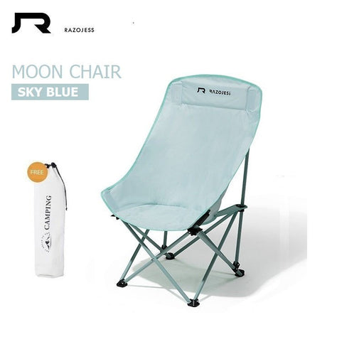 RAZOJESS Enlarged Moon Chair for Outdoor Camping Fishing Picnic (Green/Sky Blue/Khaki) - Amazingooh Wholesale