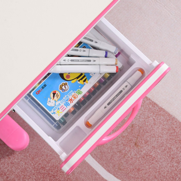 120cm Height Adjustable Children Kids Ergonomic Study Desk Blue Pink AU - amazingooh