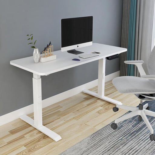 160cm Standing Desk Height Adjustable Sit Stand Motorised Single Motor Frame Top - amazingooh