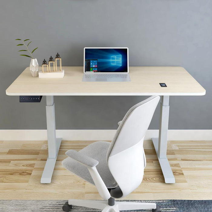 160cm Standing Desk Height Adjustable Sit Stand Motorised Single Motor Frame Top - amazingooh