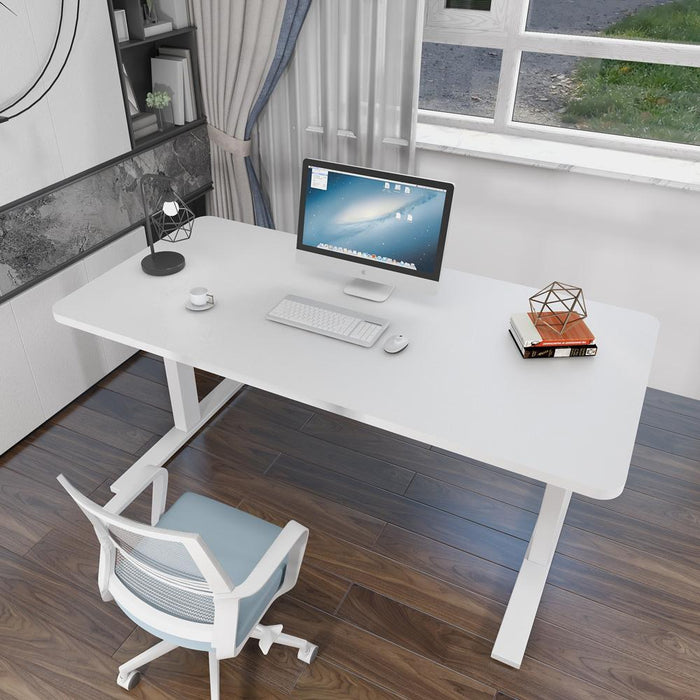 160cm Standing Desk Height Adjustable Sit Stand Motorised Single Motor Frame Top - amazingooh