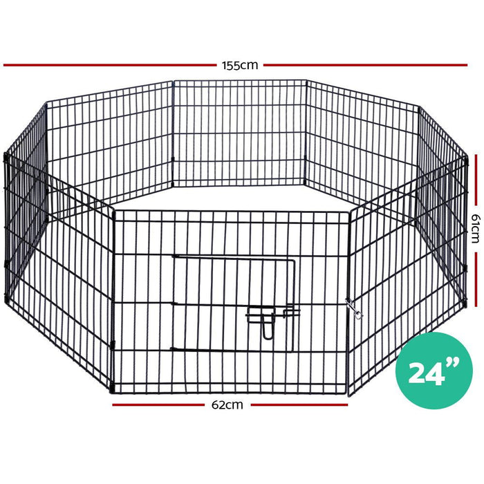 i.Pet Pet Dog Playpen 24" 8 Panel Puppy Exercise Cage Enclosure Fence - Amazingooh Wholesale