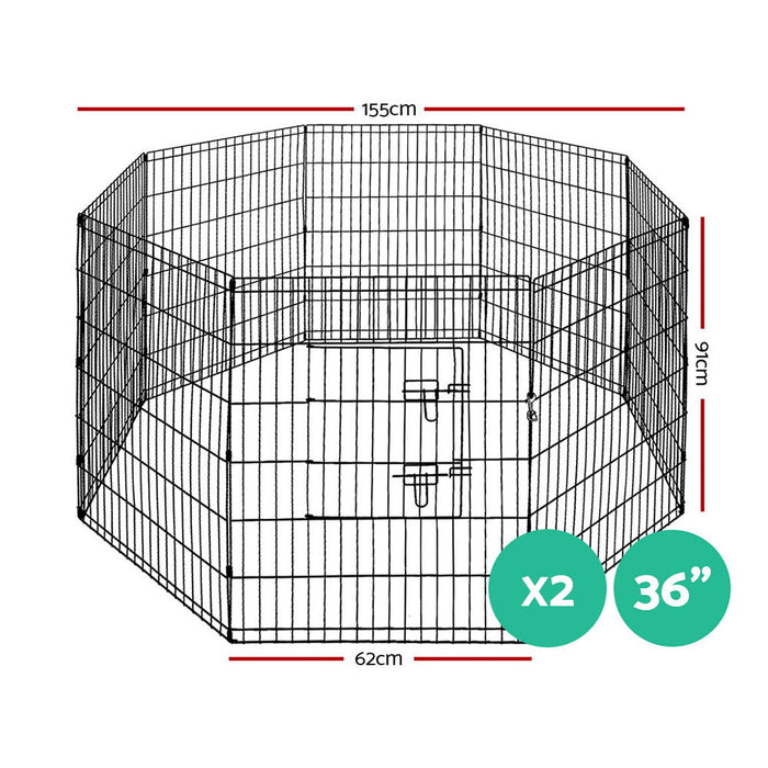 i.Pet Pet Playpen Dog Playpen 2X36" 8 Panel Exercise Cage Enclosure Fence - Amazingooh Wholesale